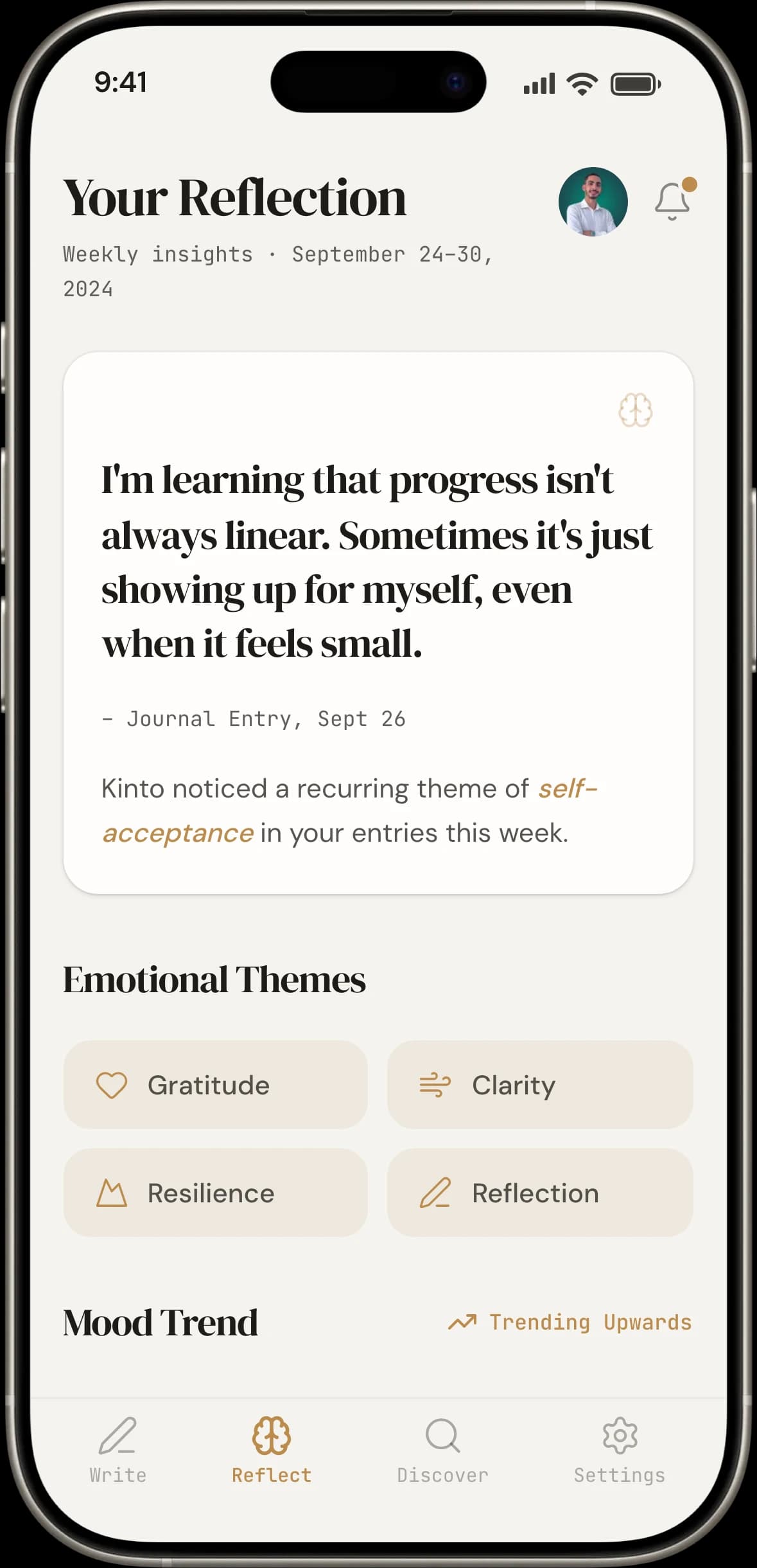 Kinto Reflect screen